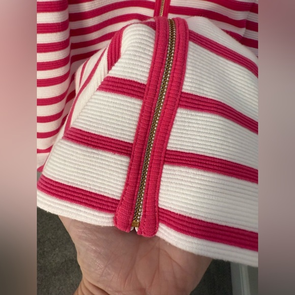 Lilly Pulitzer pink/white stripe Briella Dress- full zipper in back Size Medium - Picture 7 of 9